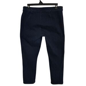 Talbots Women’s 10 Dark Wash Classic Side Zip Skinny Stretch Denim Capri Jeans